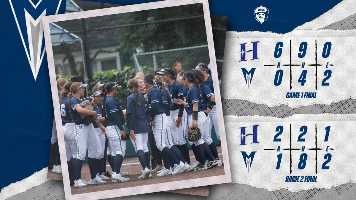 🥎 Close one out at Whnderlich today! Oaks Softball made things interesting but ultimately could not complete the doubleheader split against Hope International Menlo hosts their senior day tomorrow, Saturday April 6th beginning at 11:40am! #ItsOakTime