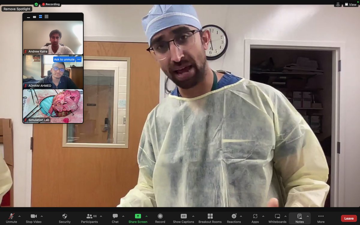 AdhamAhmedMD's tweet photo. What an afternoon! Beautiful walk-through of cardiac anatomy, cannulation, and technical considerations by @DevenPatelMD of @HopkinsCTSurg. Huge shout-outs to @LNHFoundation @AliceLiZhou  @armaan_akbar for setting up this session. Hope to see everyone at next week's event  :) https://t.co/XYd0Fk91Vc