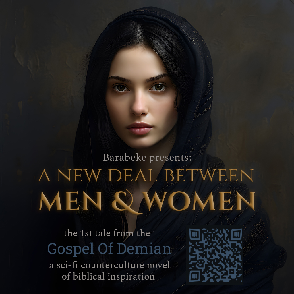 barabeke's tweet image. #Counterculture is here.
The first tale of the #GospelOfDemian is available for free, online, as ebook, or PDF, both in English and in Italian.
It is a forbidden tale nowadays given that it destroys both this new feminism and gender ideology...
Please help spread! (links below)