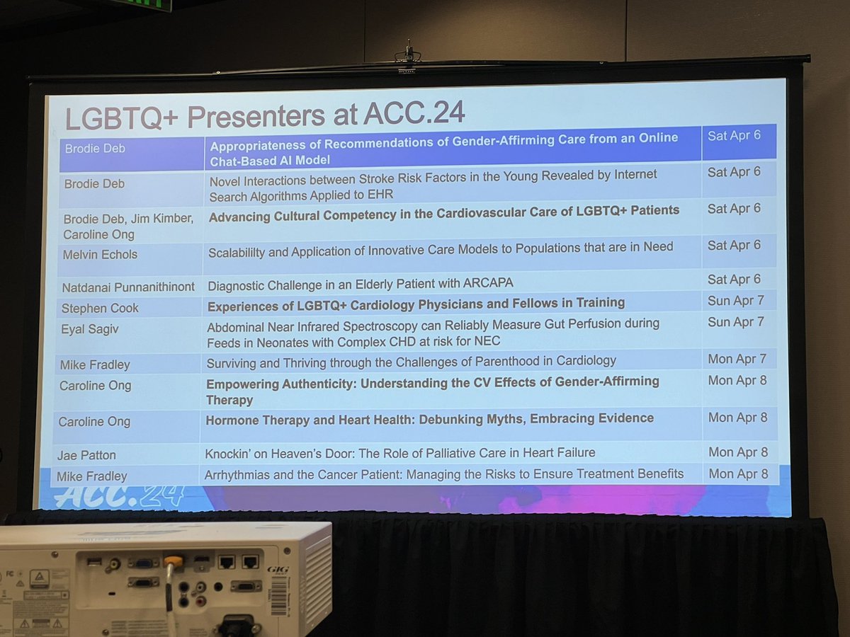 It’s happening!!!! #ACC24 LGBTQ+ Networking event 🏳️‍🌈 Check out LGBTQ+ Presenters! @stephencookmd @HFnursemaghee @RyanMeyerMPP @ACCinTouch #ACCDiversity