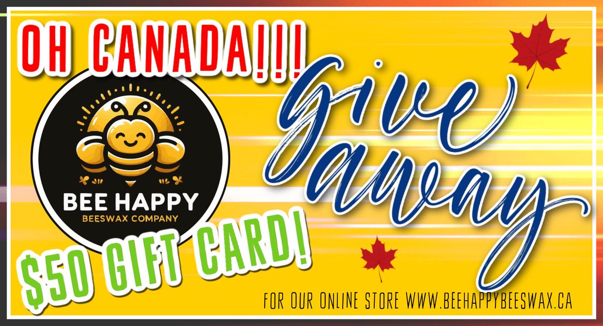 beehappybeeswax's tweet photo. Oh Canada!

$50.00 #Giveaway (use at our online store!)

Rules:

👉Be 18 yrs+ &amp; a Canadian resident
👉Follow us, like &amp; repost
👉Sign-up for newsletter here:

https://t.co/4gTOaoq7PU

👉Write 'done' in comments below when finished

#savethebees #SmallBusiness #SolarEclipse2024 https://t.co/SgtVFGUdTj