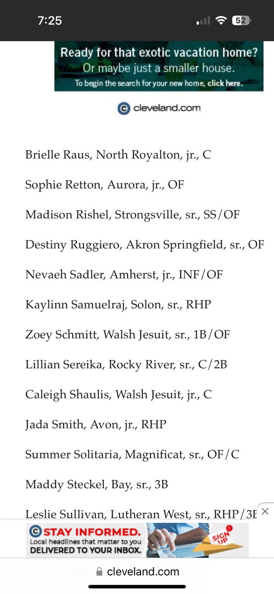 Congrats to <a href="/jcu_softball/">JCU Softball</a> recruits <a href="/ksamuelraj24/">Kaylinn Samuelraj</a> and <a href="/Izzy_Coode/">Izzy.coode33</a> for being listed as players to watch this year in Cleveland High School Softball!