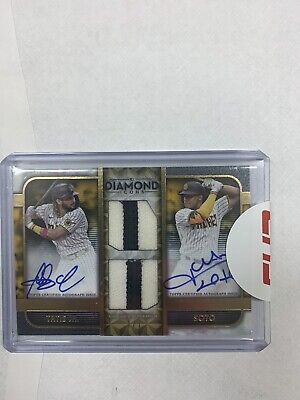 CardPromoter's tweet image. 2023 Topps Diamond Icons Soto &amp;amp; Tatis Jr Dual Auto Relic Gold 1/1 #DPDA-TJS #ad #thehobby cardpromoter.com/2024/04/05/bas…