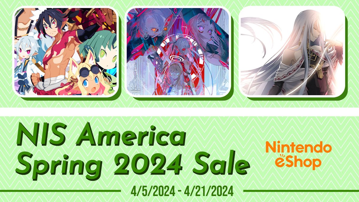 NIS America #JRPG games you love are now discounted up to 88%!🎮🛒🗣️ ✨Disgaea 7 ✨CRYMACHINA ✨Trails into Reverie ✨The Legend of Nayuta ✨And more! Don't miss the NIS America Spring Sale 2024 at Nintendo eShop⤵️ nintendo.com/us/store/sales…