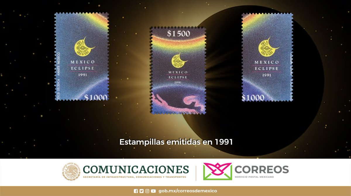 CorreosdeMexico's tweet image. Hoy tendrá lugar el eclipse solar total, un fenómeno  que no se presenta desde hace casi 33 años en México y cuya visibilidad y duración es de las más largas. Toma tus precauciones y no lo veas directamente. #EclipseSolarTotal