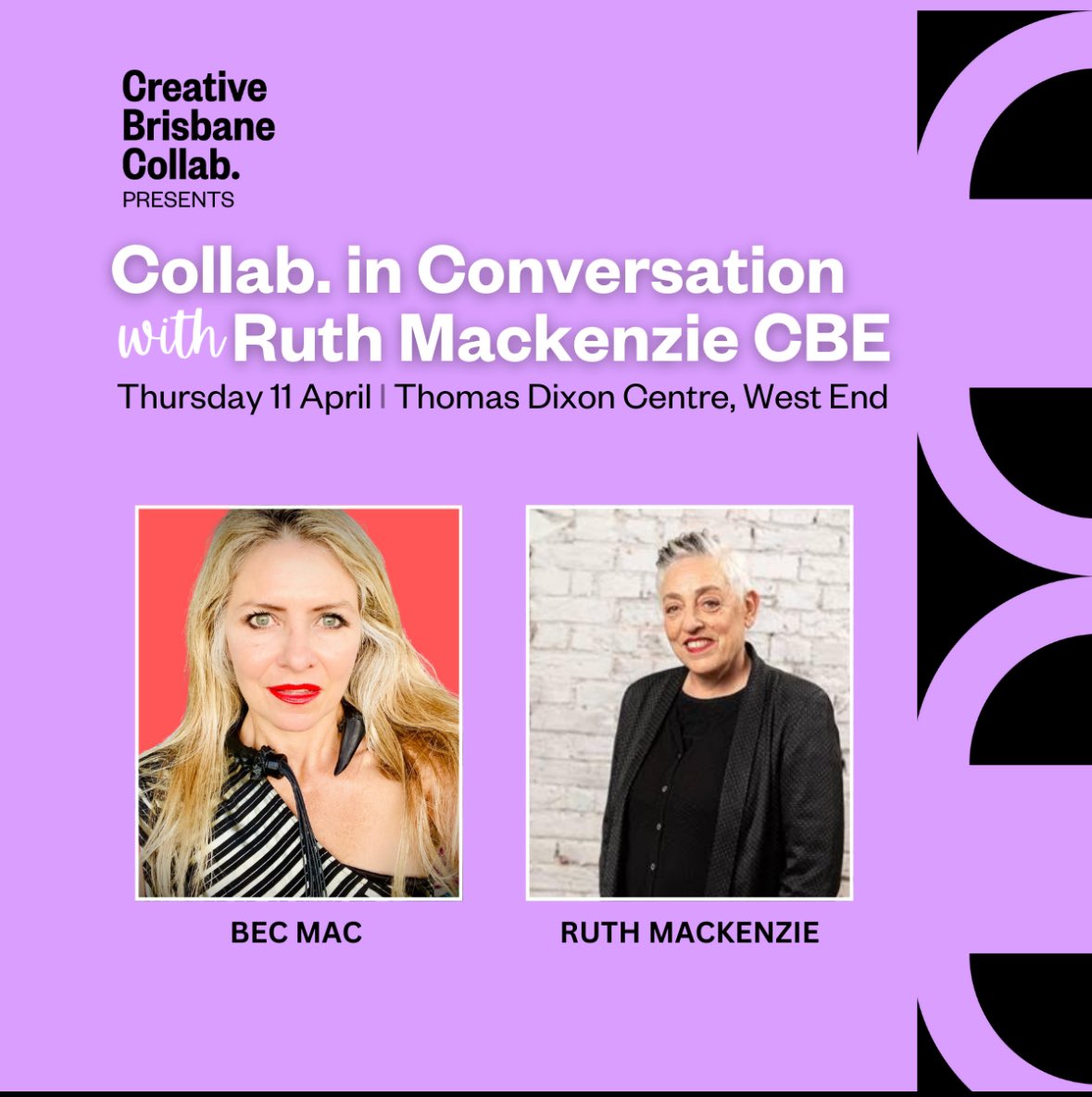 What could an Olympic legacy look like for the creative sector?Join me for the inaugural Collab. in Conversation event with Ruth Mackenzie CBE, @adelaidefestival AD and Director of London 2012 Festival, the official cultural program of the London 2012 Olympics. @artsqueensland
