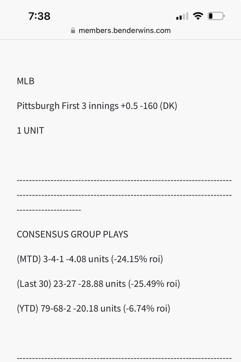 We’ve been seeing quite a few replies from <a href="/BenderWinsYT/">Bender Wins Sports Betting</a> today.  A lot of “fake account” and “fraud” and usual rambling.  And there seems to be a debate about MC being up for the year.  Here’s what’s not up for the year…or 2023…Consensus Group.  All you have to do is admit it.