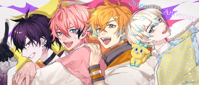 #オリエンス1周年 だいぶ遅れましたが1周年おめでとうございます!!!!!!!!!!!#紙とウェン #ウサミアァァァァトゥ #まな板にマナ居た #サイキペイント 