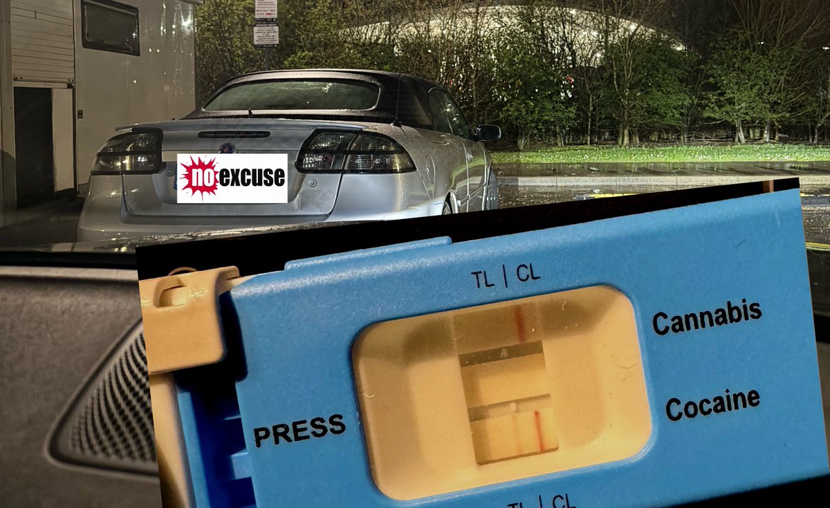 #Saab stopped A30 #Victoria as it showed uninsured - turned out to have a temporary policy however the driver appeared under the influence and tested positive for cocaine - arrested and bloods taken for analysis #NoExcuse #Fatal5 🚔