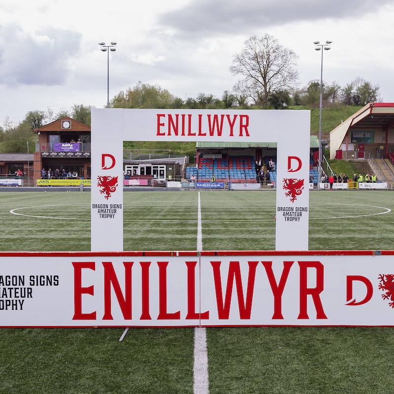 FAWales's tweet photo. 🏟️ Latham Park in Newtown will host this season’s #DragonSignsAmateurTrophy final between @NewportCity_FC and @PenrhyncochFC.

The final will take place on Saturday 20 April, with kick-off at 12:30pm 📅