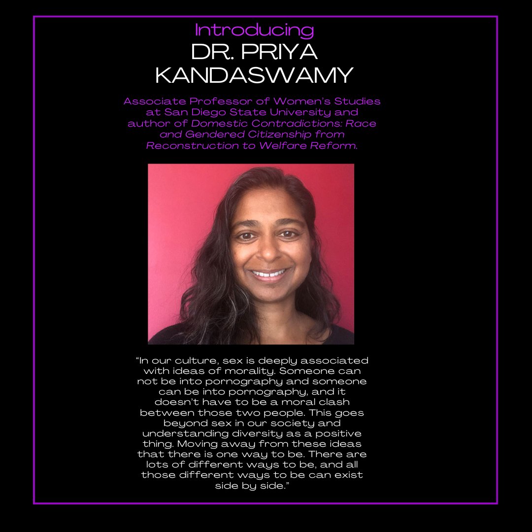 Our second panelist for our 'Till All of us Are Free: The Convergence of Prison Abolition and Reproductive Justice” virtual event is Dr. Priya Kandaswamy. She is an Associate Professor of Women's Studies at @SDSU and an author.