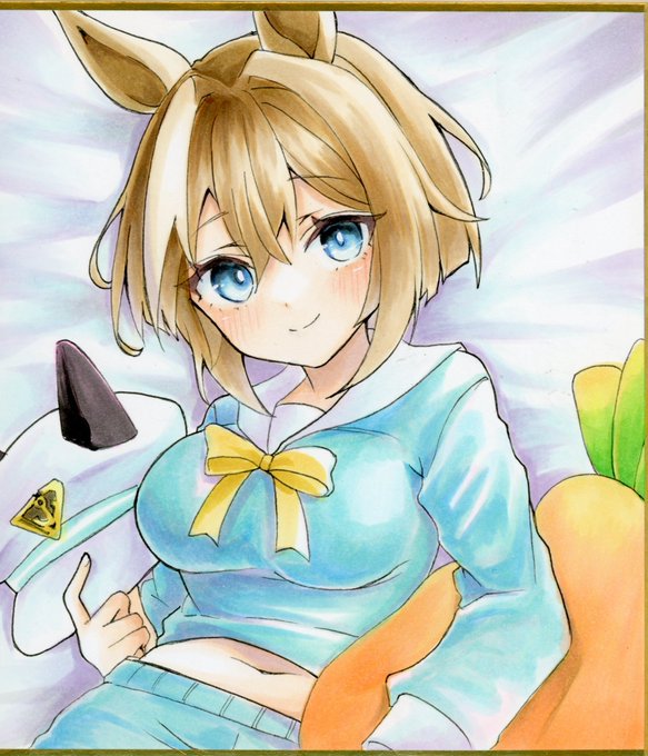 添い寝シュヴァルです～
寝てるように見えるかな……
#ウマ娘
#シュヴァルグラン 