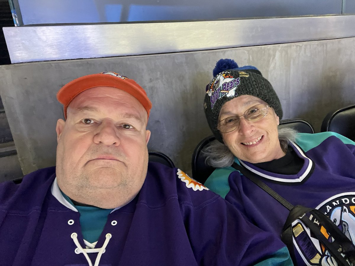 brucesheffield's tweet photo. Our last Solar Bears game before we move. Let’s go Bears @OrlandoHockey https://t.co/Xbam7fR5Uu