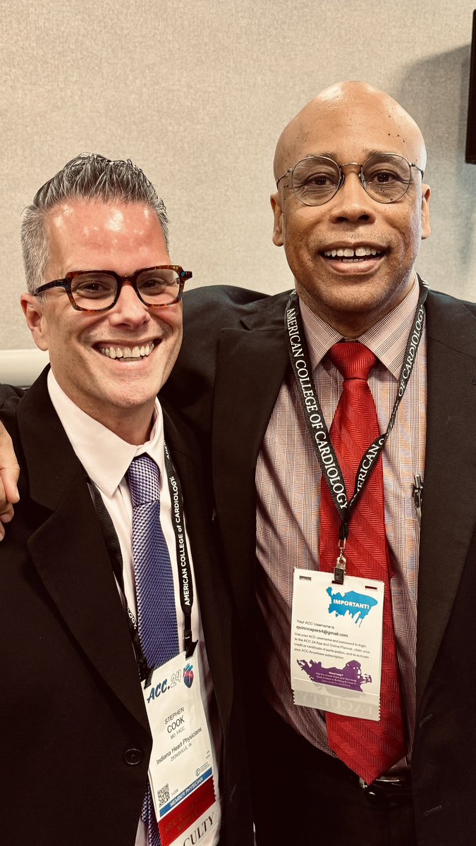 These two. What a pair! 📸 @DrQuinnCapers4 @stephencookmd #ACC24 #ACCDiversity @ACCinTouch