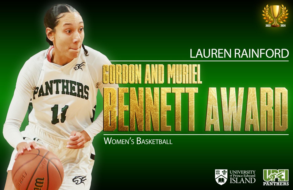 🏆Gordon & Muriel Bennett Award🏆 This award is presented to a male or female student-athlete who, over four years, best combined athletic achievement and academic excellence. Congratulations to this year's recipient, LAUREN RAINFORD!👏 #GoPanthersGo | #AwardsGala