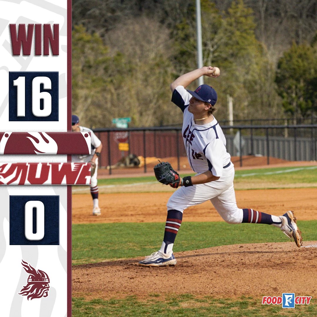 FINAL!! Complete game, one hitter for @jack_nedrow and the Flames offense erupted lead by @CamSuto with 2 HRs!! See you tomorrow!! #FiredUp