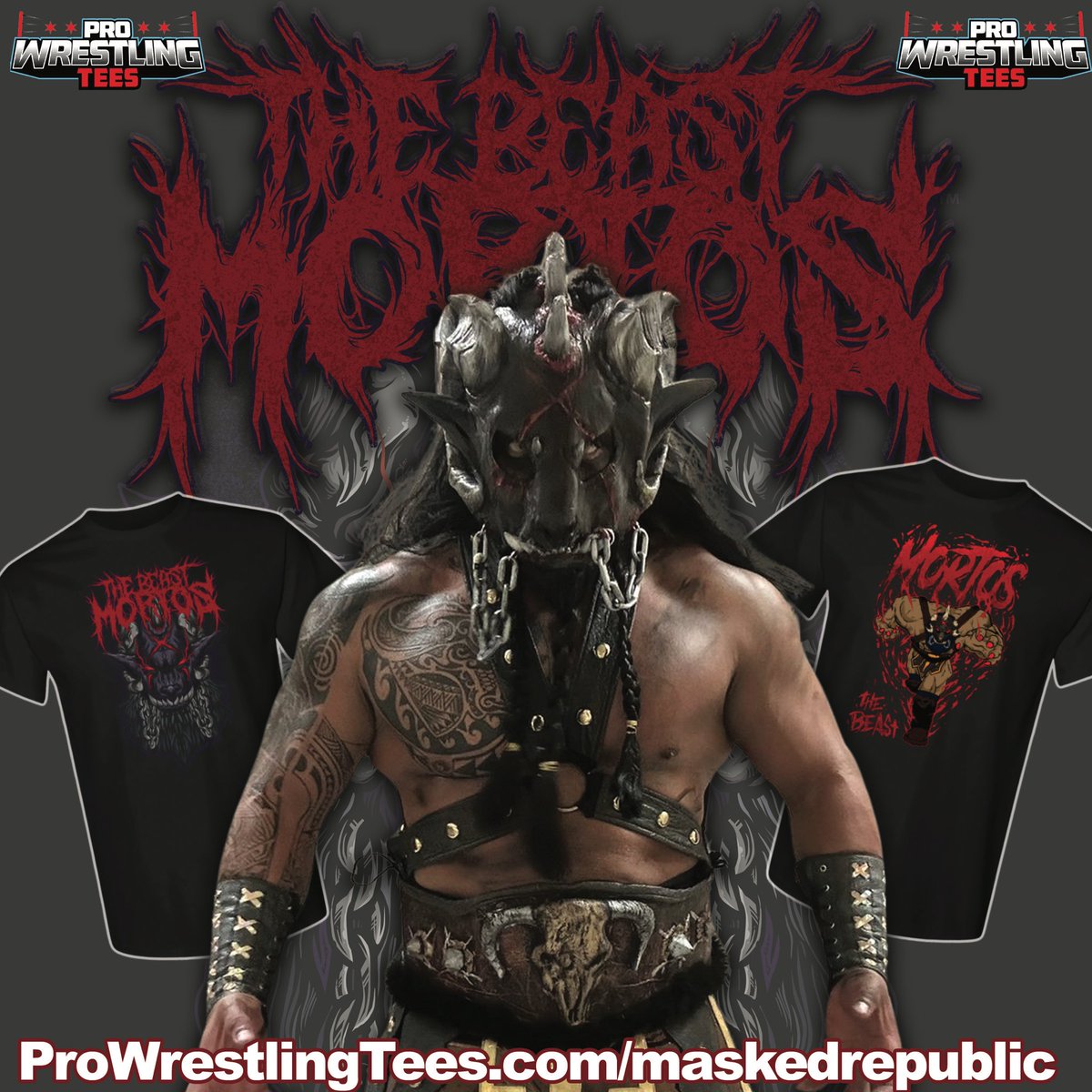 Debut The Beast Mortos tees now available at @PWTees in the Featured New Arrivals section of the home page. Great art by @ofthedead209 & Erik Jam.