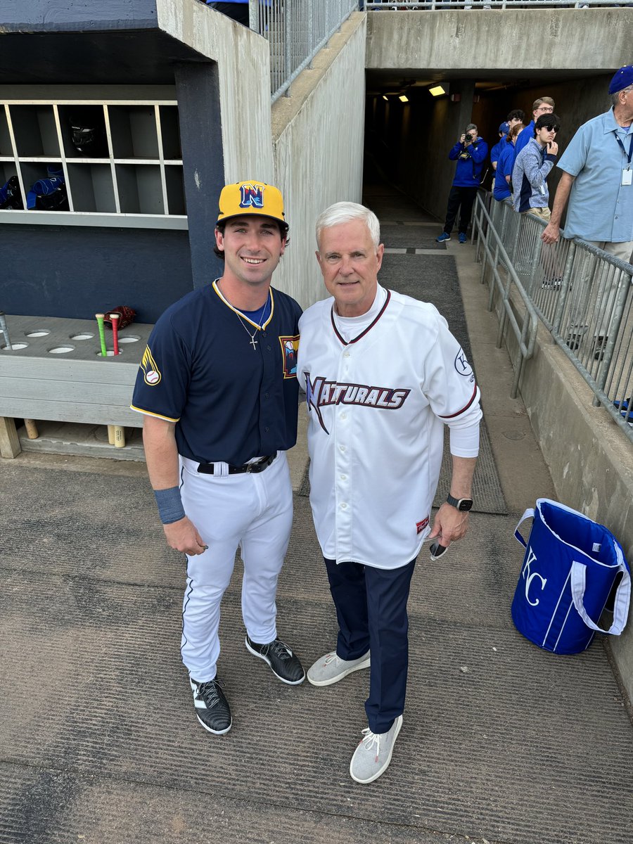 Threw the first pitch at @nwanaturals season opener tonight! My catcher was Cayden Wallace—a former @ArkRazorbacks! #WPS