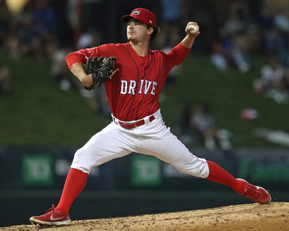 SoxProspects's tweet image. Terrific outing for French-Canadian lefty Nathan Landry out of the bullpen for Greenville tonight- 3 IP, 0 H, 0 R, 0 BB, 3 K, 25/39 strikes. The Drive trail 3-2 in the bottom of the fifth. Full scouting report-  soxprospects.com/players/landry…
📷-@sittingstillsox