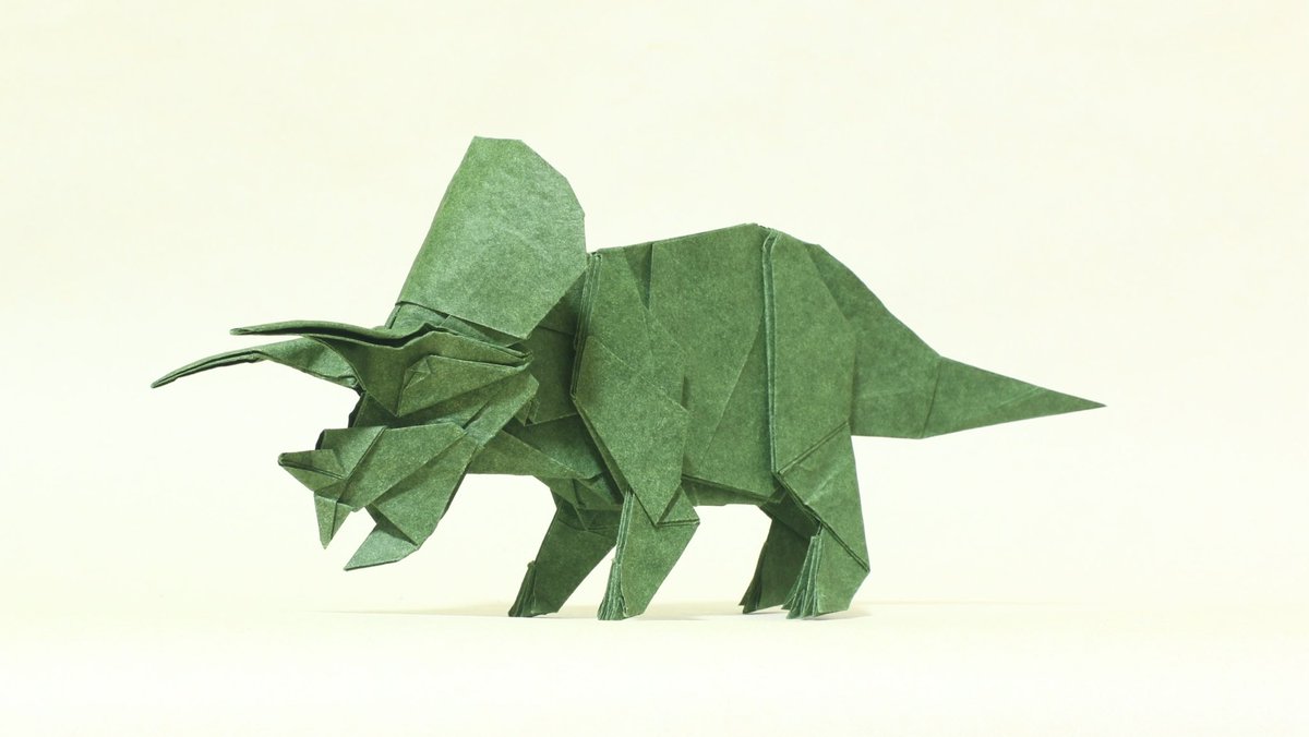 折り紙作品】トリケラトプス（Triceratops） ver.2024 過去作から構造