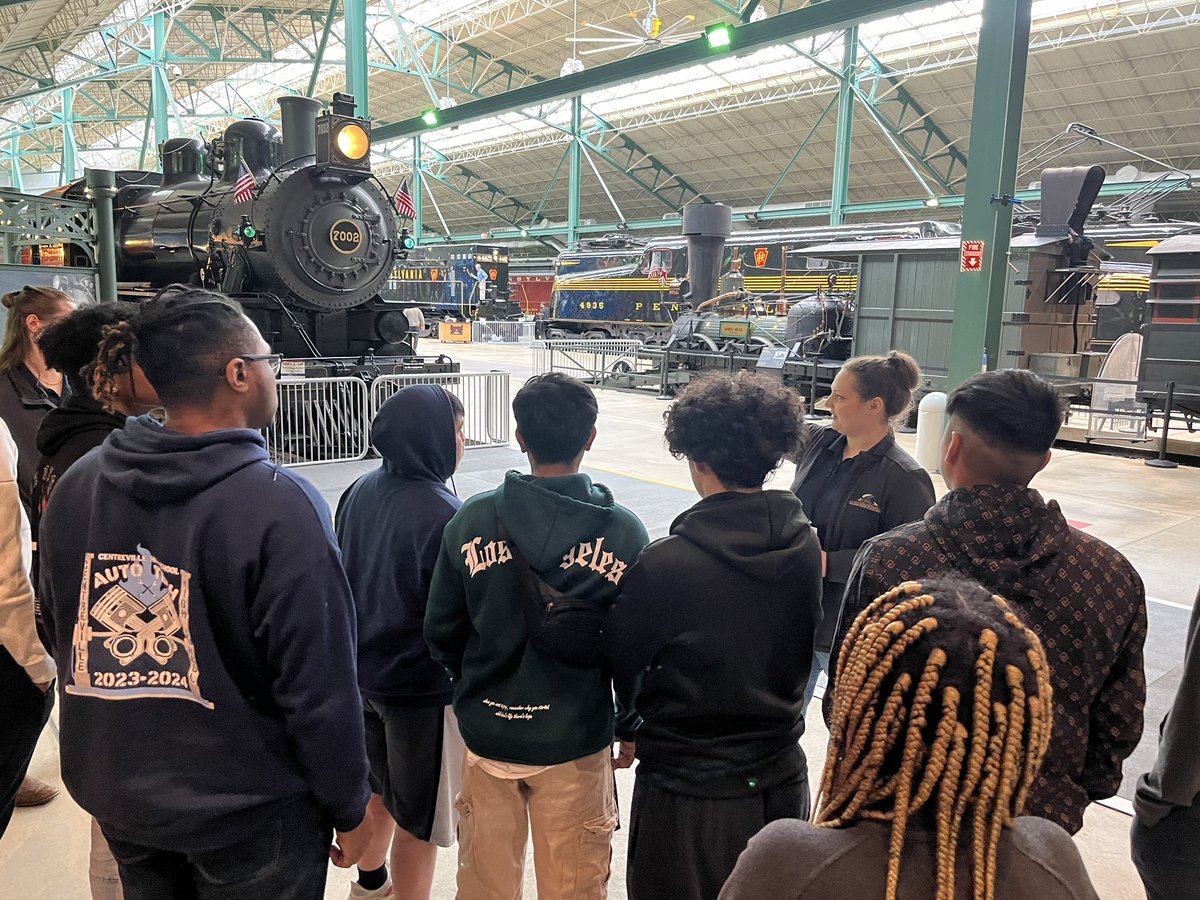 CVHS_AutoTech's tweet photo. CVHS Auto Tech students participated in a great field trip to the Railroad Museum of Pennsylvania today to get lessons on transportation history and the museum’s vehicle restoration shop practices! https://t.co/k4ojza5Rih