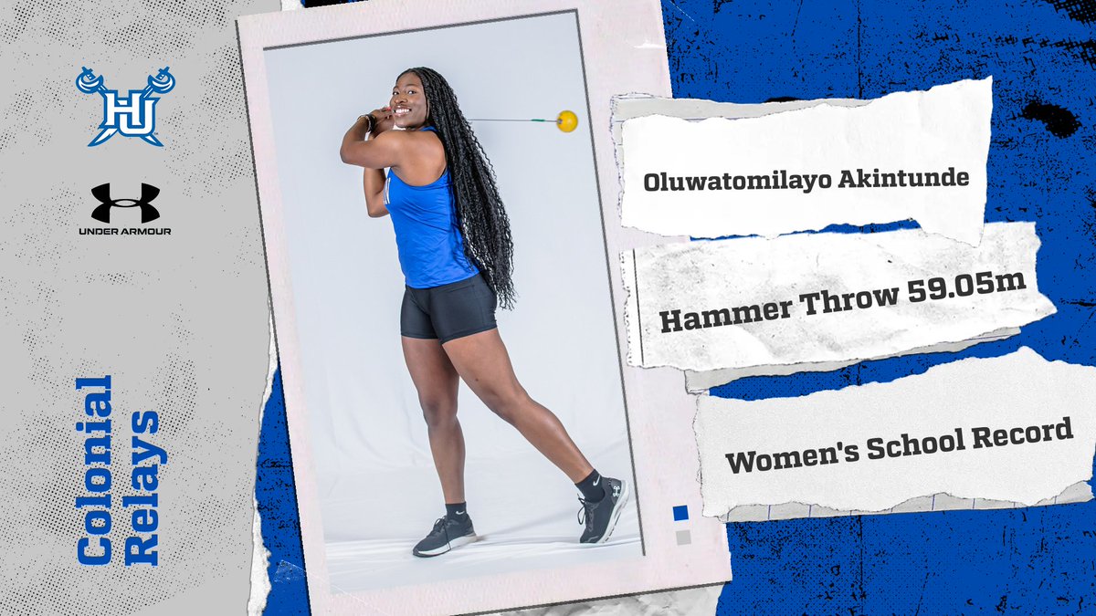 🏴‍☠️Congratulations to Oluwatomilayo Akintunde for breaking the school record in the women's hammer throw with a 59.05m toss‼️ She broke Abria Smith's previous record by over 4 meters (54.81m). #WeAreHamptonU