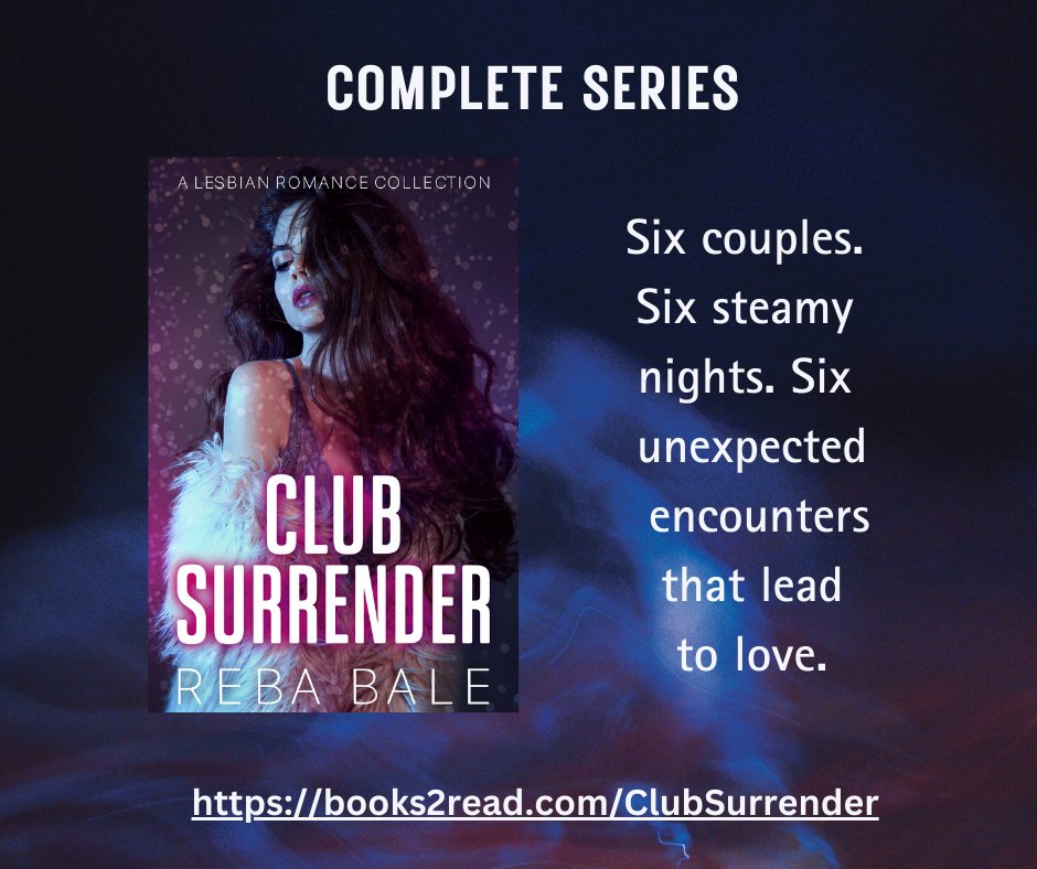 Release Day! Six couples. Six steamy nights. Six unexpected encounters that lead to love. Order now at books2read.com/ClubSurrender
#authorrebabale #lesbianromance #sapphicromance #WLW #queerromance #bdsm #instalove #loveatfirstsight #newrelease