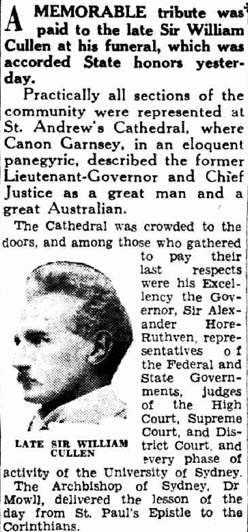 AustAnglican's tweet image. Remembering Sir William Portus Cullen KCMG KC, who died on 6 April 1935, aged 79. He served as eighth Chancellor of the Diocese of Sydney 1898-1905. #anglican #89years Chief Justice of NSW, Chancellor of the University of Sydney; a fascinating life: adb.anu.edu.au/biography/cull…