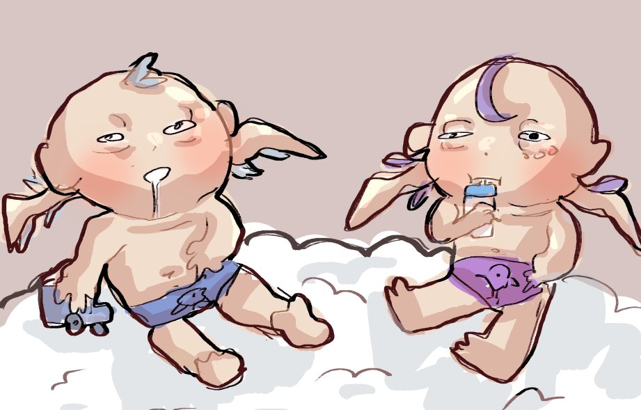 This made me giggle so hard so I also drew Robin and Sunday as a baby ❤️Aren't they gorgeous