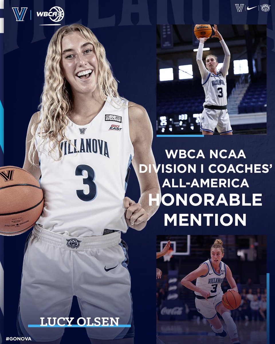 Congratulations to 𝐋𝐮𝐜𝐲 𝐎𝐥𝐬𝐞𝐧 who earned a WBCA NCAA Division I Coaches’ All-America Honorable Mention! 👏✌️ 🔗: tinyurl.com/55p6vrm9