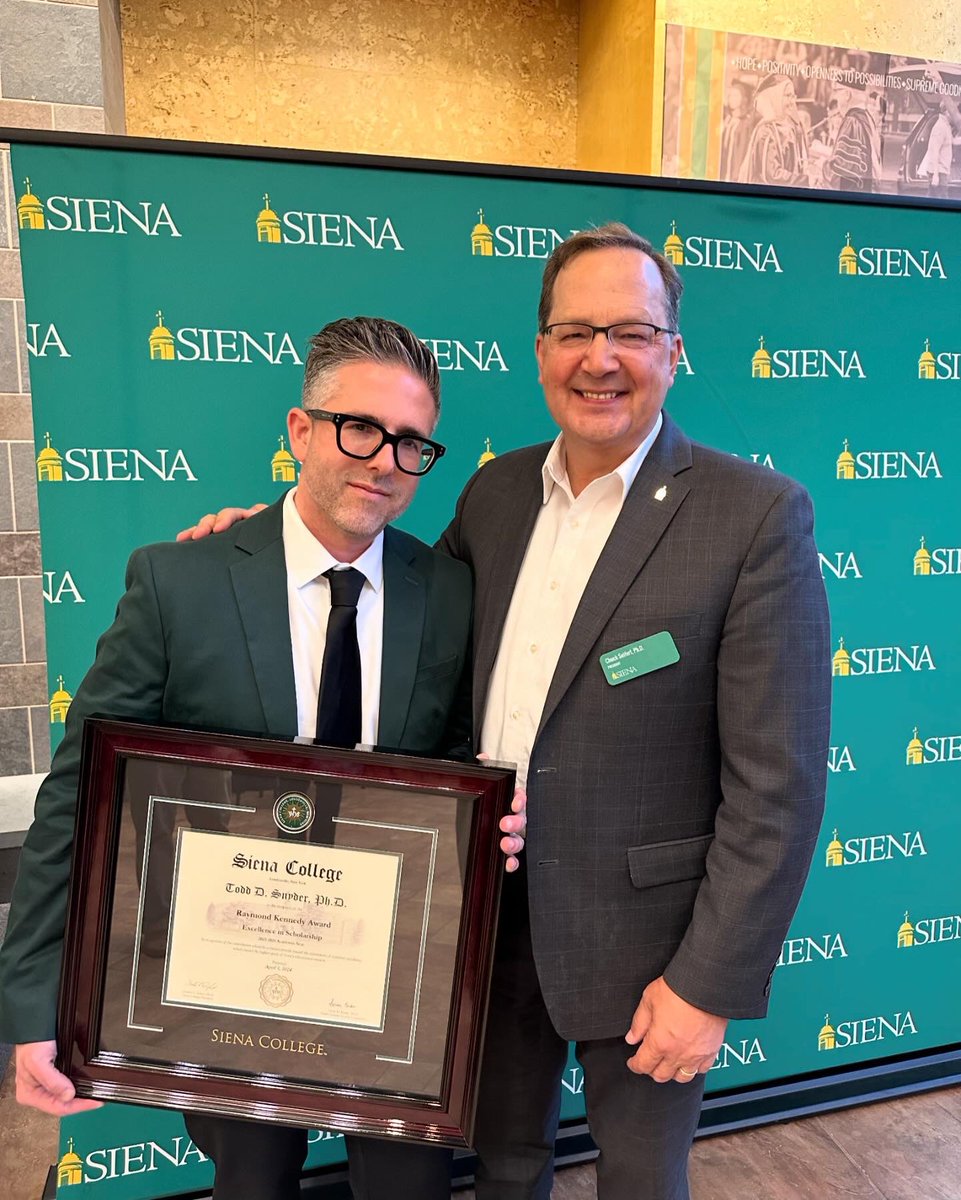 Tonight, I was named the 2024 Raymond C. Kennedy Excellence in Scholarship Award winner, making me the first English professor to receive this prestigious honor since my good friend, and mentor, Nate Leslie (2010). Thinking of you, Nate! I know you’d be proud.