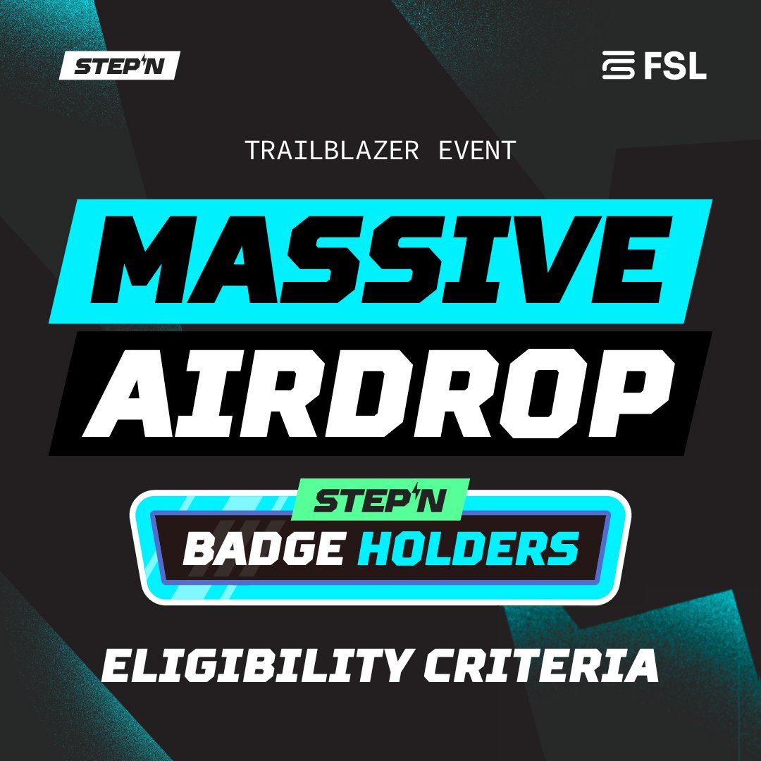 The #STEPNTrailblazer Badge Airdrop has been sent 🎉

Every eligible user who had linked their STEPN email to their FSL ID can now see their point allocation on m.stepn.com!

⚠️ If you haven’t linked your STEPN email to your FSL ID yet, you have until April 29 to do