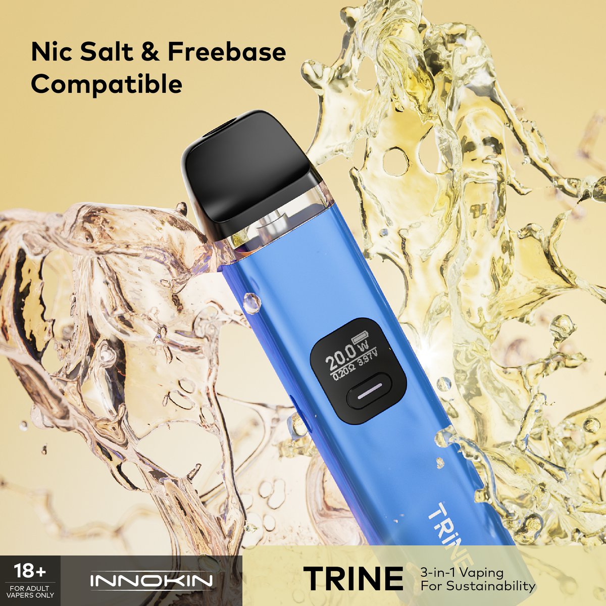 🌟 𝐕𝐂𝐀𝐏 𝐏𝐨𝐝： Compatible with both Nic Salts and Freebase e-liquids. 💨 🤔 Are you a fan of smooth 𝑵𝒊𝒄 𝑺𝒂𝒍𝒕𝒔 or bold 𝑭𝒓𝒆𝒆𝒃𝒂𝒔𝒆 𝒆-𝒍𝒊𝒒𝒖𝒊𝒅𝒔? Let us know in the comments! 18/21+ only #Innokin #VcapPod #VapeLife #VapeCommunity #Vaping #Pod