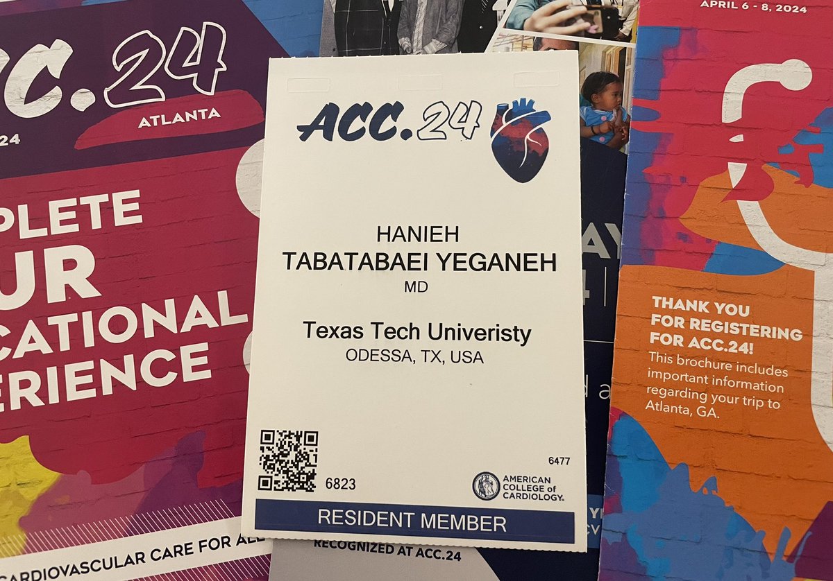 Checked in! Excited to meet everyone at my very first ACC 🫀