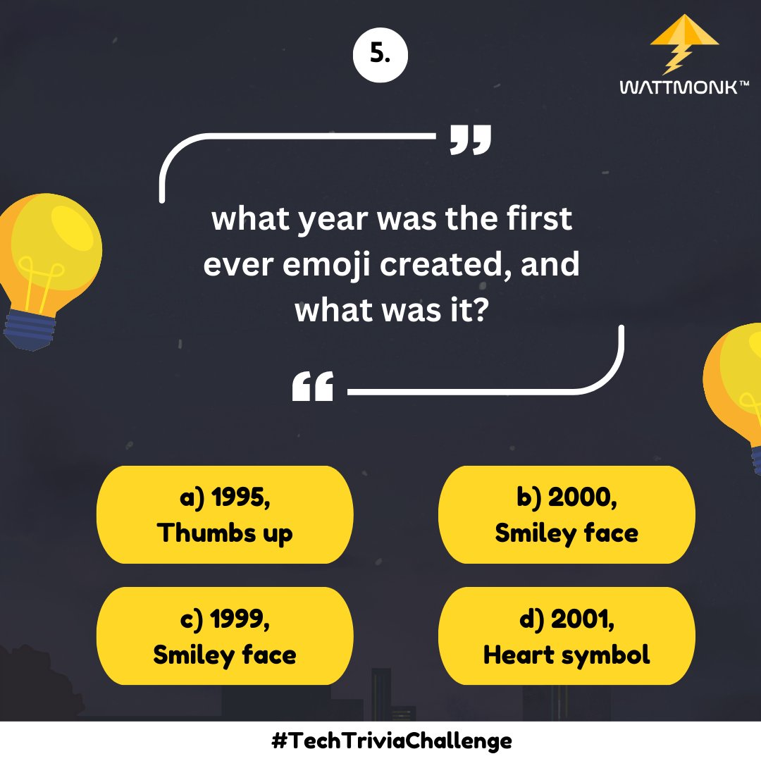 Last but not least! Here's your final question. Give it your all and drop your answer in the comments!

#TechTriviaChallenge #BrainTeasers #TriviaTime #wattmonktrivia #funfriday #fridayvibes
