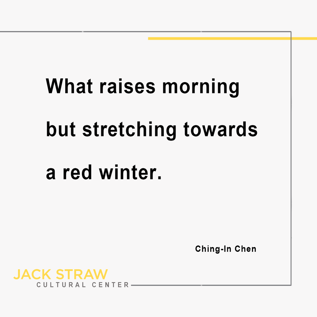 jackstrawarts's tweet photo. We’re kicking off #PoetryMonth with an excerpt from #JackStrawWriter @chinginchen’s “Asking for Blue”.
#JackStrawWriters #JackStrawWriters2020 #Poetry #RecordingStudio #SeattleRecordingStudio #Seattle #PoetryMonth2024 https://t.co/1SQbfUGYvW