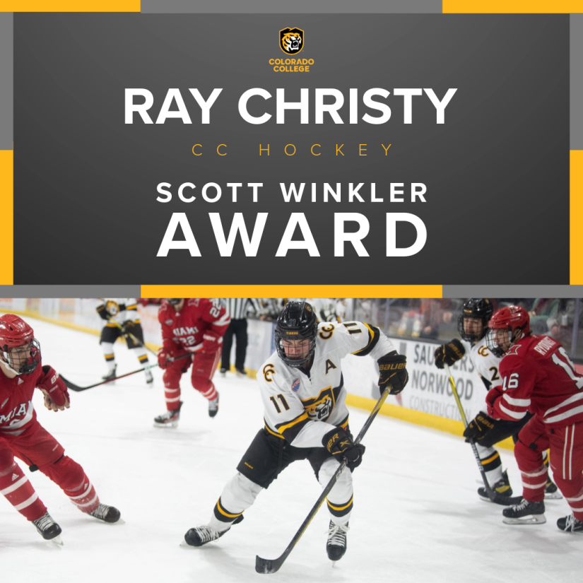 CCTigerHKY's tweet photo. Our final individual award is the Scott Winkler Award, given to the player that earned the respect of his teammates by showing humility, optimism and support through his love and appreciation for the game as well as his teammates!

Congrats Ray!

#CCTigers https://t.co/yKTWGstdLW