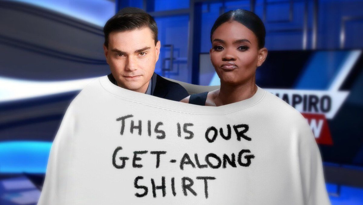 TheBabylonBee's tweet image. Candace Owens And Ben Shapiro Forced To Wear Their Get-Along Shirt buff.ly/3G6167R