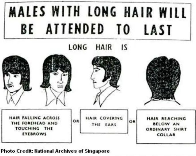 Hippie culture was seen as a risk to Singaporean society in the 1960s and 1970s, and efforts made to reduce its influence eventually led to a campaign against men with long hair. #HairHistory biblioasia.nlb.gov.sg/vol-20/issue-1…