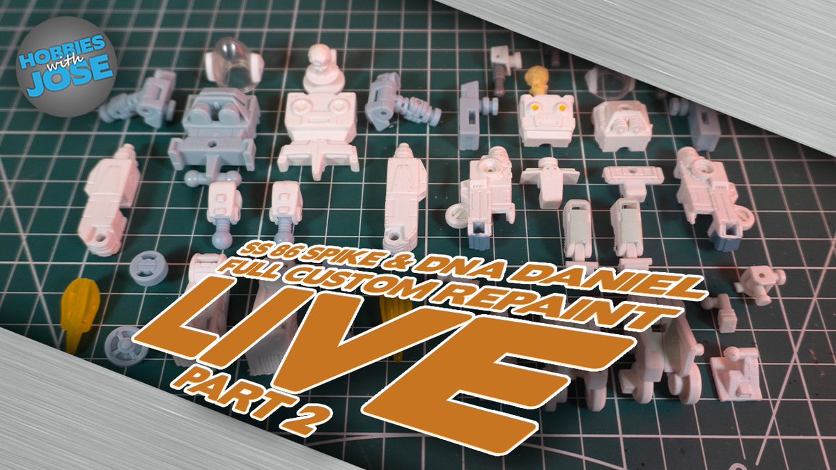 HobbieswithJose's tweet photo. Our LIVE custom repaint project continues on Studio Series 86 Spike and DNA Design Daniel Witwicky! Let's putty some holes and mask things up! https://t.co/iuyvf2lhaM #Transformers #SpikeWitwicky #DanielWitwicky #CustomRepaint #HobbieswithJose https://t.co/giPiUIS7XD