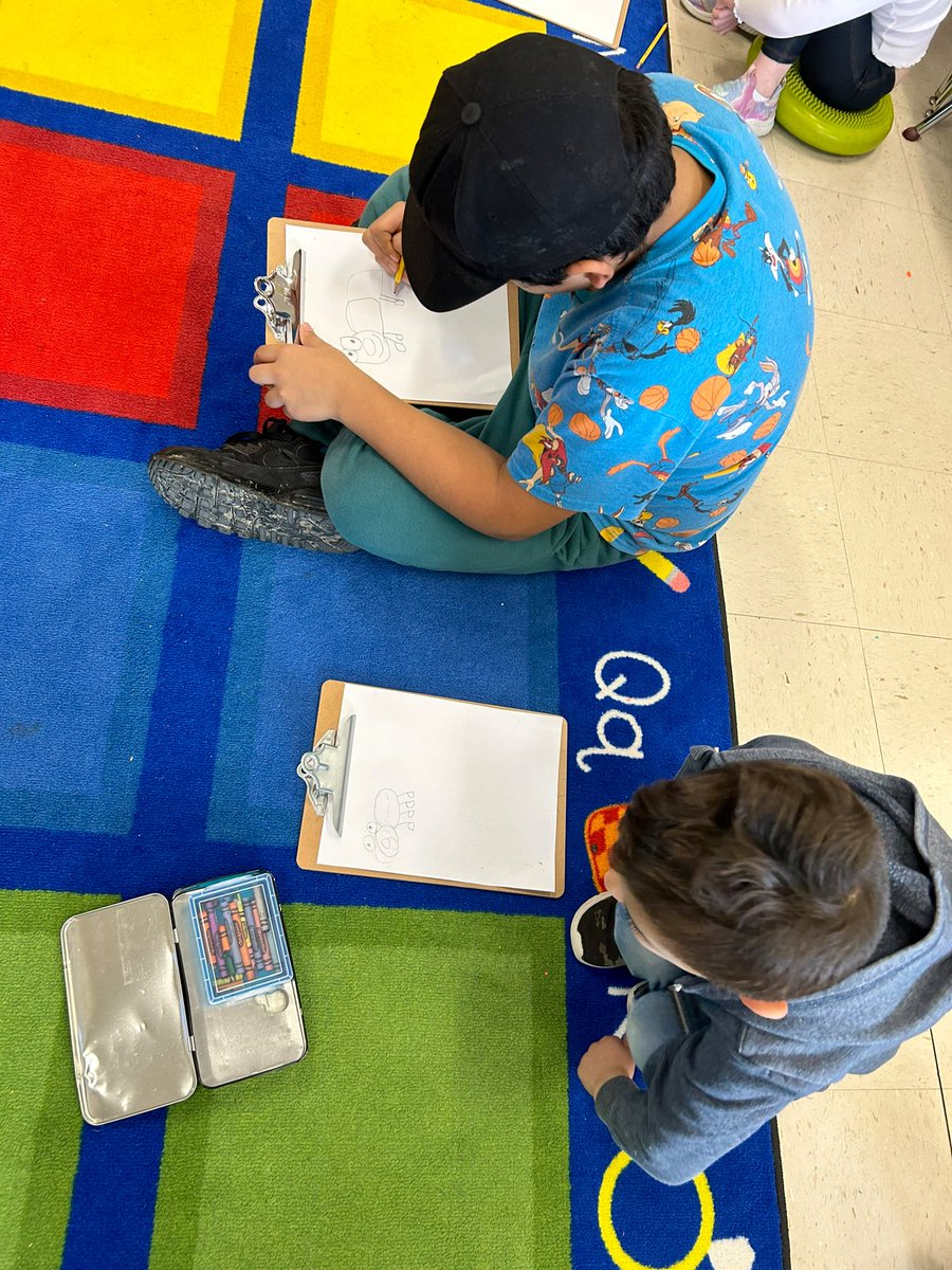 Some fun directed drawing with our 5th grade buddies who helped us build our listening skills and following step by step directions! 🖍️