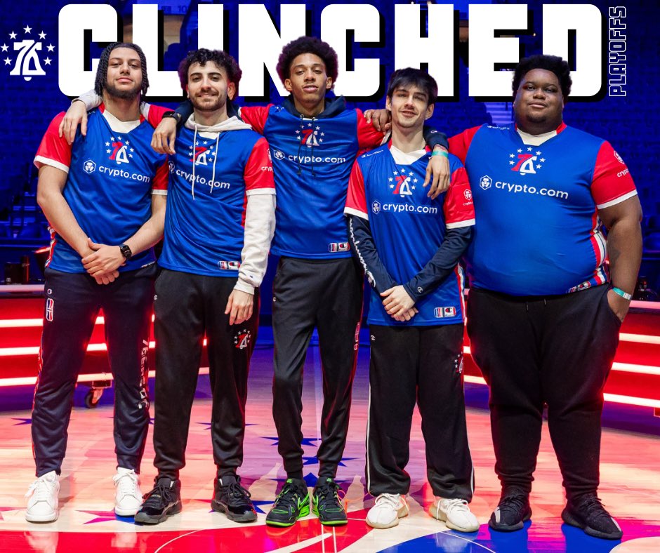 CLINCHED🔒 76ers GC has secured a spot in the @NBA2KLeague 3v3 playoffs!