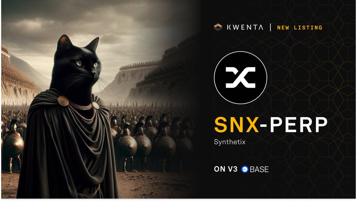 SNX_Exchange's tweet image. $SNX perps are now available on @base!

Hey Spartans! $SNX, the backbone token of the @synthetix_io ecosystem, offering on-chain exposure to a wide range of assets, steps into the spotlight.

Trade now: v3.kwenta.io/market/?asset=…

Awoo! 🥂
