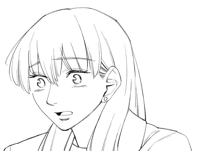 描き直しました☺️ついでにベタ入れたのも載せておきます。違いを楽しんでいただけたら! 