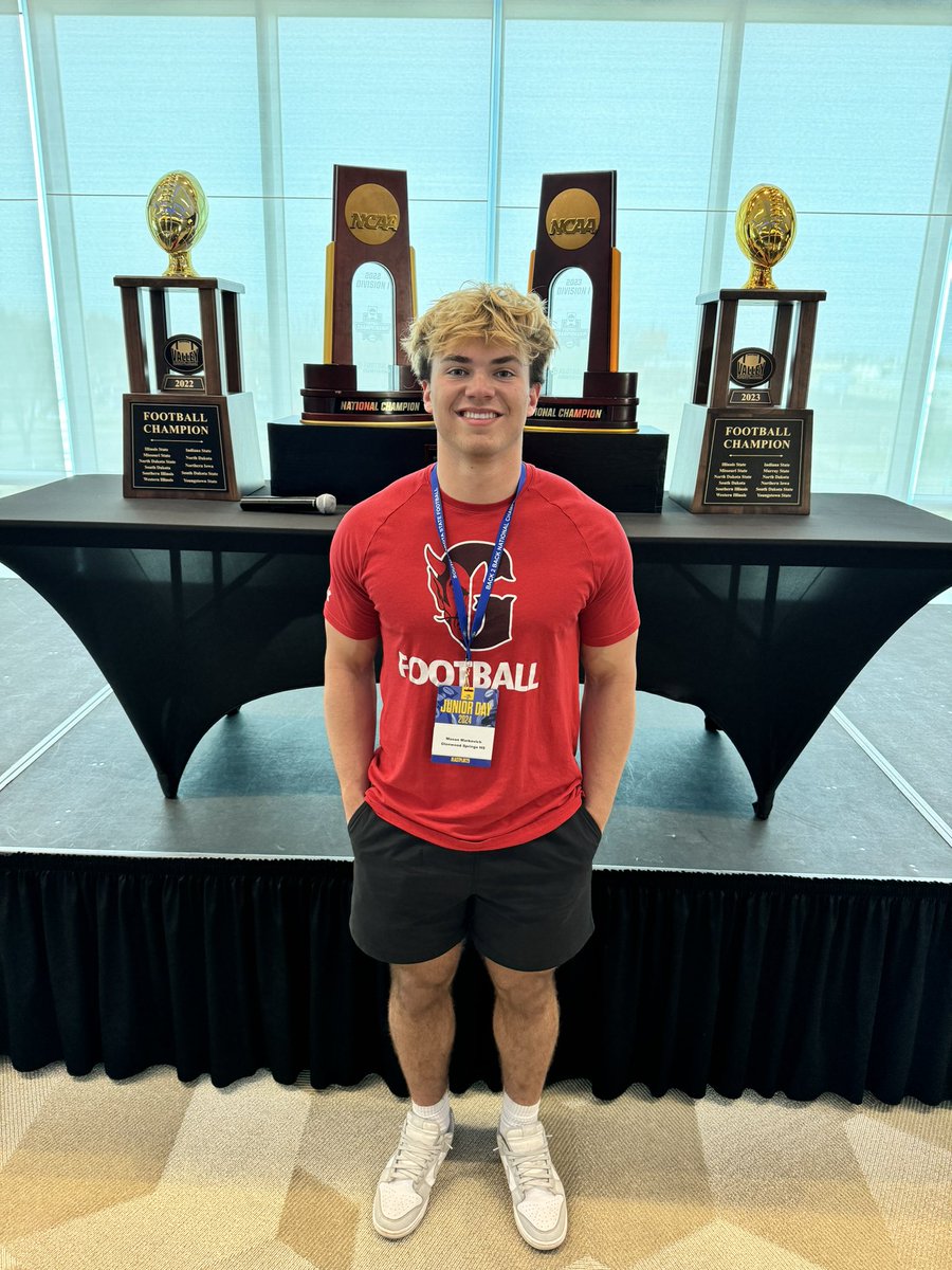 mason2markovich's tweet photo. Thank you @GoJacksFB for putting on an amazing junior day! Huge thank you to @patcashmore @CoachBobbit for the hospitality and for showing me what the Back to Back National Champions have to offer! #GoJacks #LastPlay25 🐰🏈 https://t.co/Gv3zVi5ROn