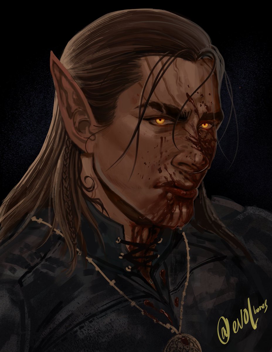 My brain: what does halsin look like when he bites someone’s face off then transforms back? Also why does he look like a Witcher? Looool #witcherhalsin #halsin #bg3