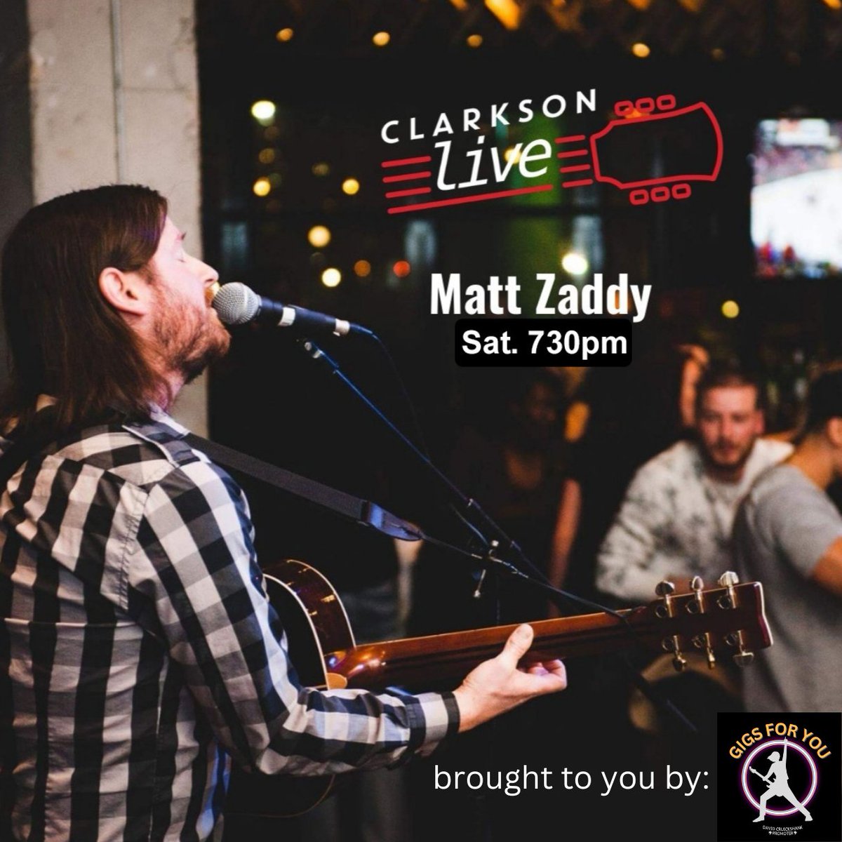 Playing Solo acoustic this Sat. Apr. 6th 730pm-1030pm at @ClarksonPump in #Clarkson #Mississauga! See you there! #livemusic #mattzaddy #clarksonpump