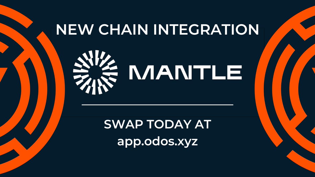 @odosprotocol is LIVE on @0xMantle 🚀🚀🚀🚀 with 22 liquidity sources including @CleopatraDEX @VelocimeterDEX @izumi_Finance @TraderJoe_xyz @MerchantMoe_xyz @lendlexyz @methlabxyz @butterexchange @stratumexchange @KTX_finance @Agnidex