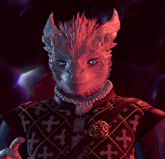 StellarCttntail's tweet photo. @JustJaxper Part two! 
Caomhan, the sassy Dragonborn bard with a bit of tough outer shell, but a tender heart for those who earn it 
Alderyn, the Seldarine Drow druid durge. Out of place and out of his element. https://t.co/5ykkm5keca