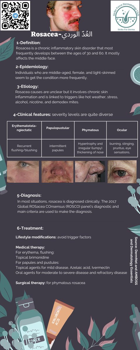 💡Check our infographic shedding light on #Rosacea! Explore insights into this skin condition and how to manage it.  #DermX. #Dermatology #RosaceaAwareness
